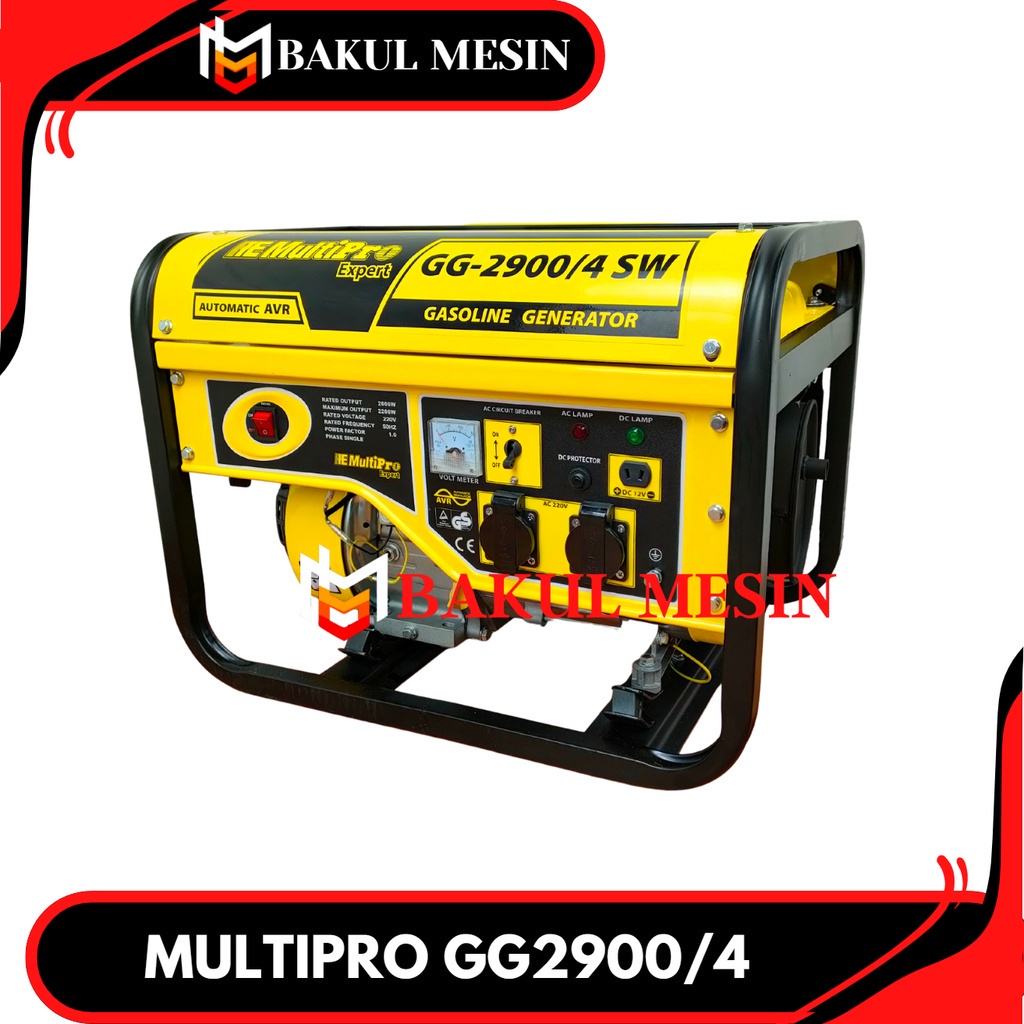 Jual MULTIPRO GG 2900 Mesin Genset Bensin 2000watt GG2900 Generator Set