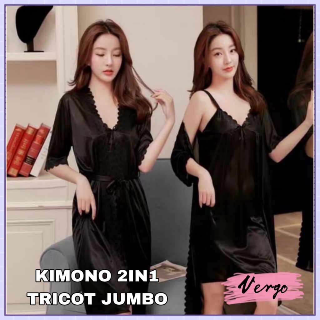 Jual Vergo Kimono Tricot JUMBO Dress Lingerie Kimono In LD Cm