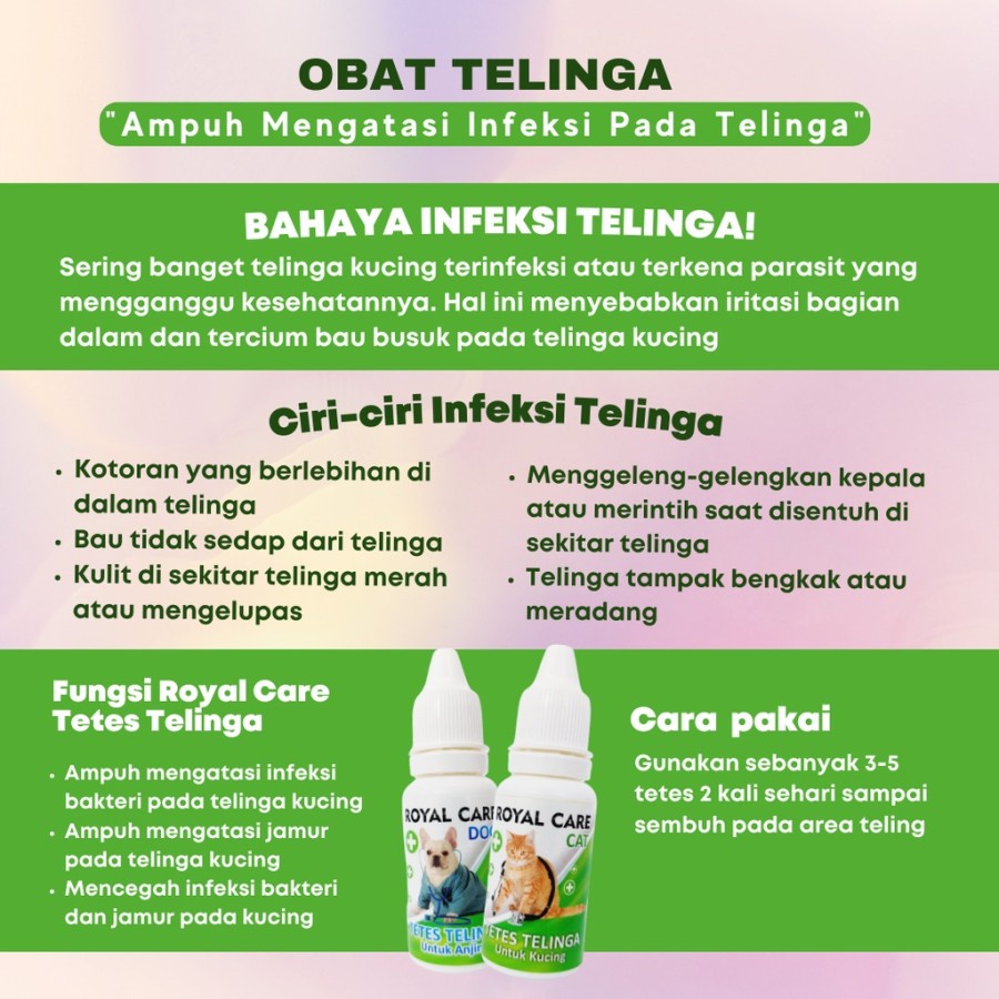 Jual Royal Care Obat Kutu TETES TELINGA Kucing Kelinci 10ml Obat Sakit