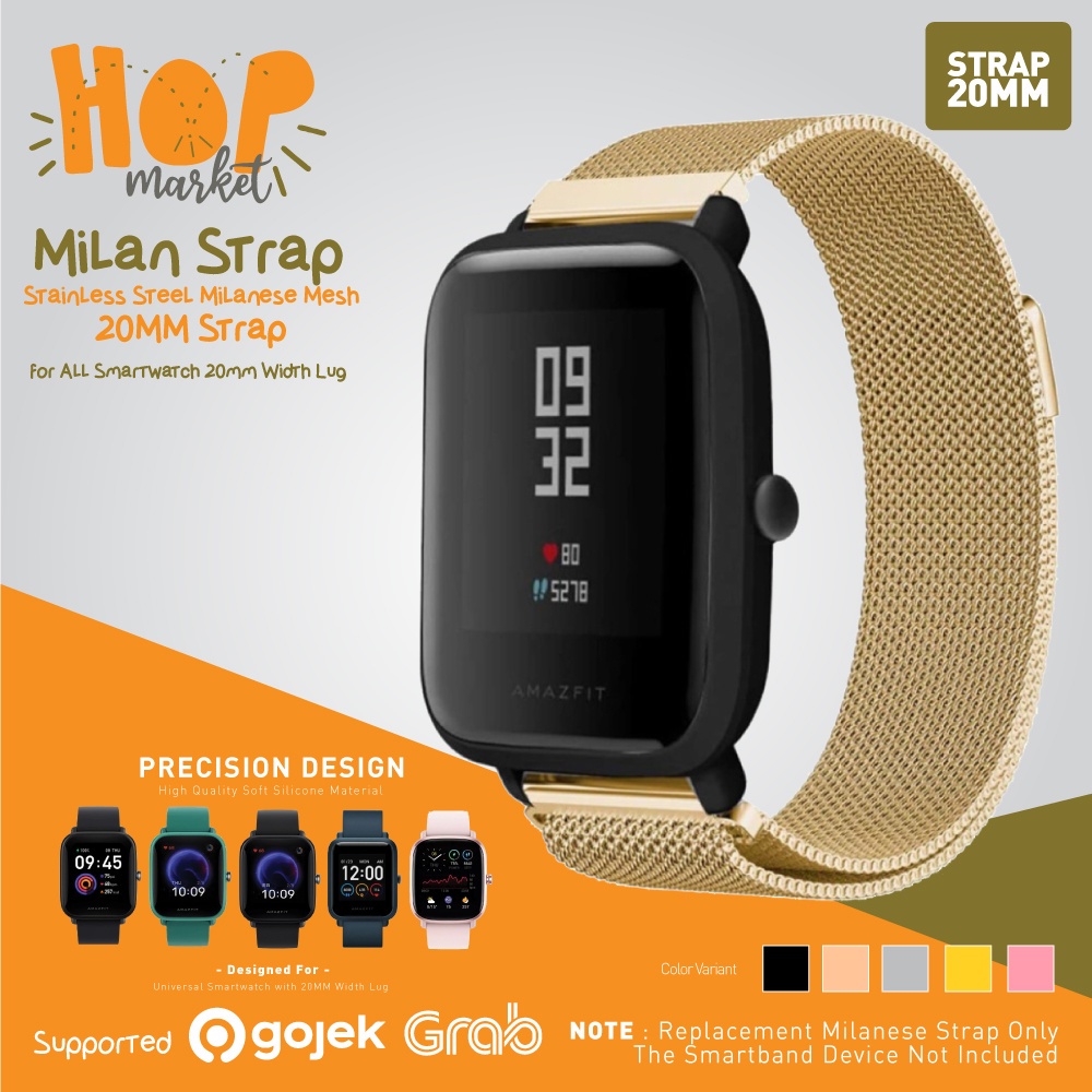 Jual Stainless Milan Strap Mm For Amazfit Gts Mini Bip U Lite