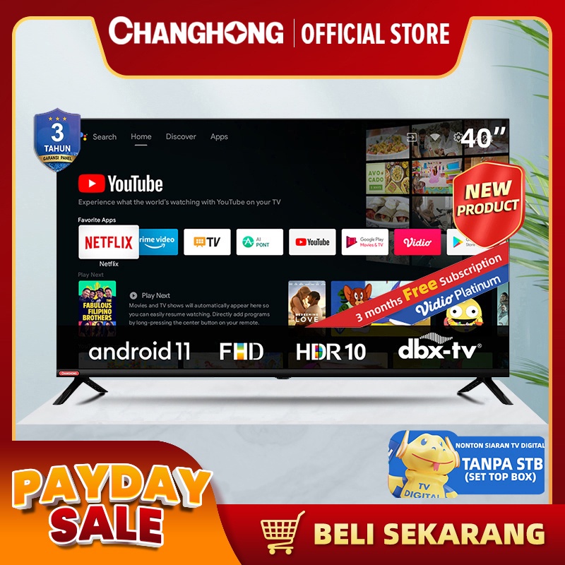 Jual Changhong Inch Newest Android Frameless Smart Tv Digital Led