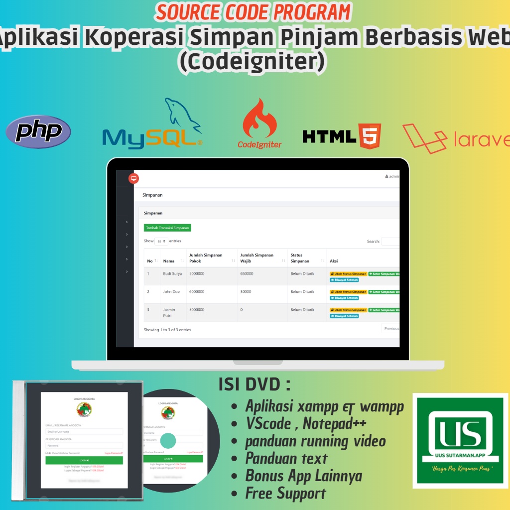 Jual Aplikasi Koperasi Simpan Pinjam Berbasis Web Shopee Indonesia