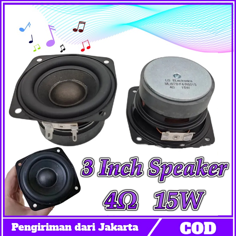 Jual SiapMini Subwoofer Speaker 3 Inch 15W High Power HIFI Low Bass 3