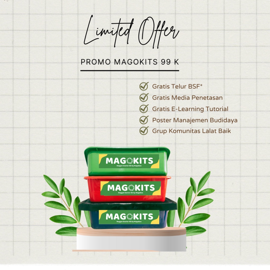 Jual YK38LD Magokits Maggot Starter Kit Box Paket Budidaya Maggot