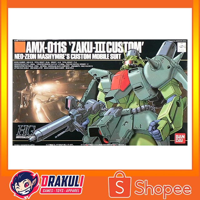 Jual Drakuli HQ BANDAI Plamo HGUC AMX 011S Zaku III Shopee Indonesia