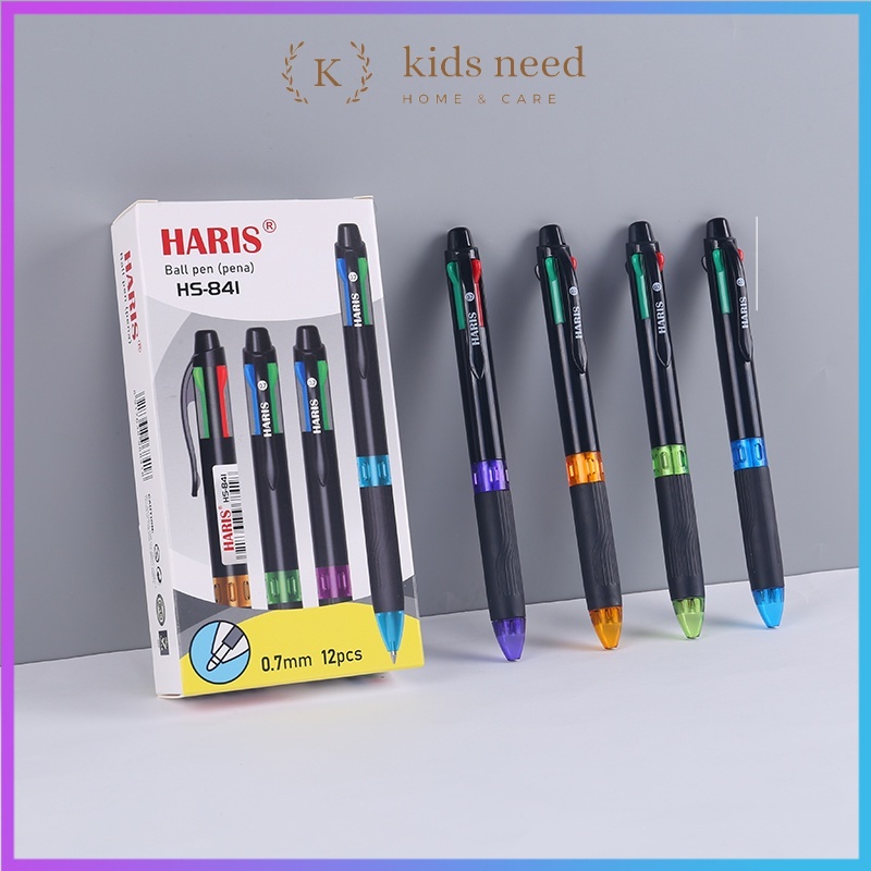 Jual 12pcs Ball Pen Pulpen 4 Warna 0 7 Mm Pena 4 Color Joyko Haris