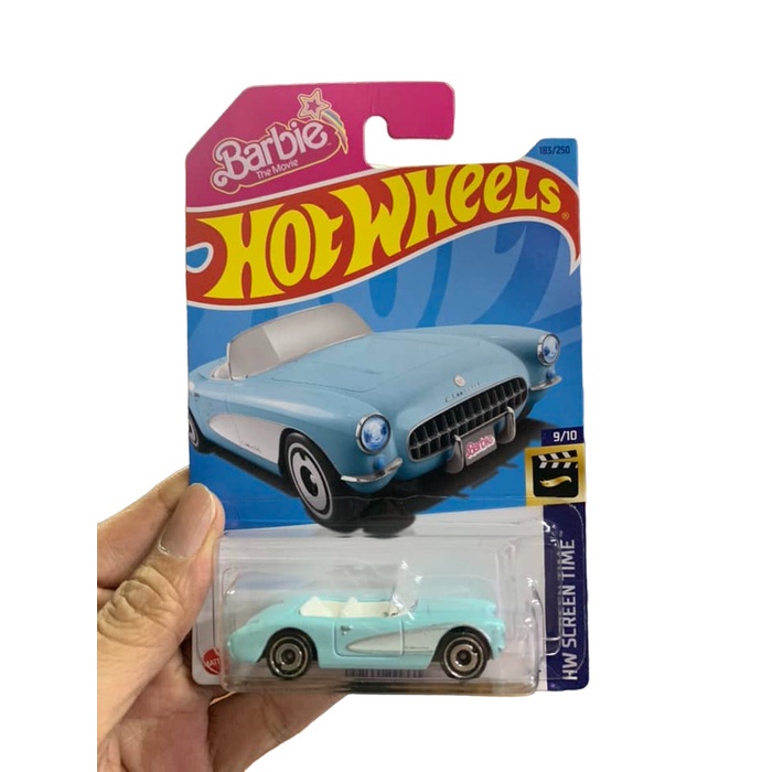 Jual Hotwheels Barbie The Movie Corvette Biru Lot Q Shopee