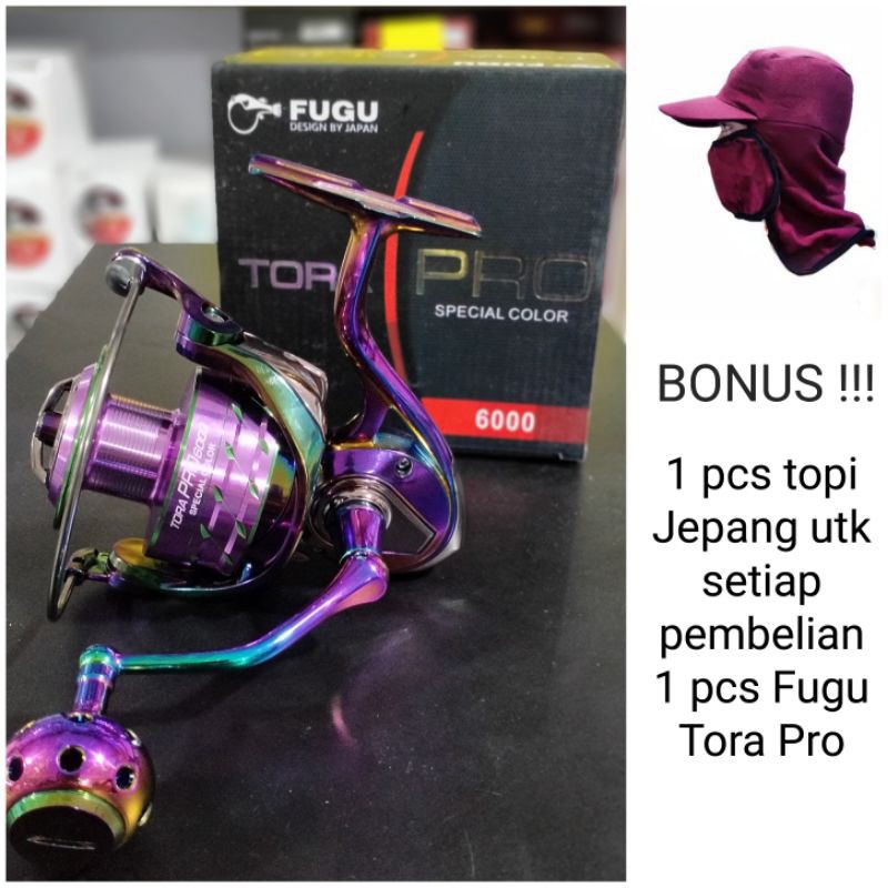 Jual Reel FUGU TORA PRO 1000 2000 3000 4000 6000 Bonus Topi Jepang