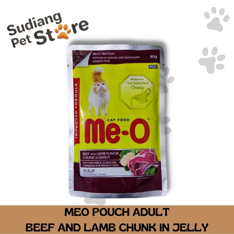 Jual Makanan Basah Kucing Dewasa Sachet Meo Pouch Adult Beef Lamb Gravy