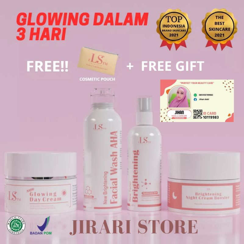 Jual Ls Skincare Paket Glowing Brightening Booster Original Bpom Untuk