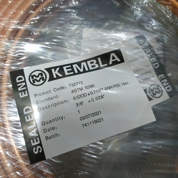 Jual Pipa Tembaga Kembla Tebal Buatan Australia Roll Meter