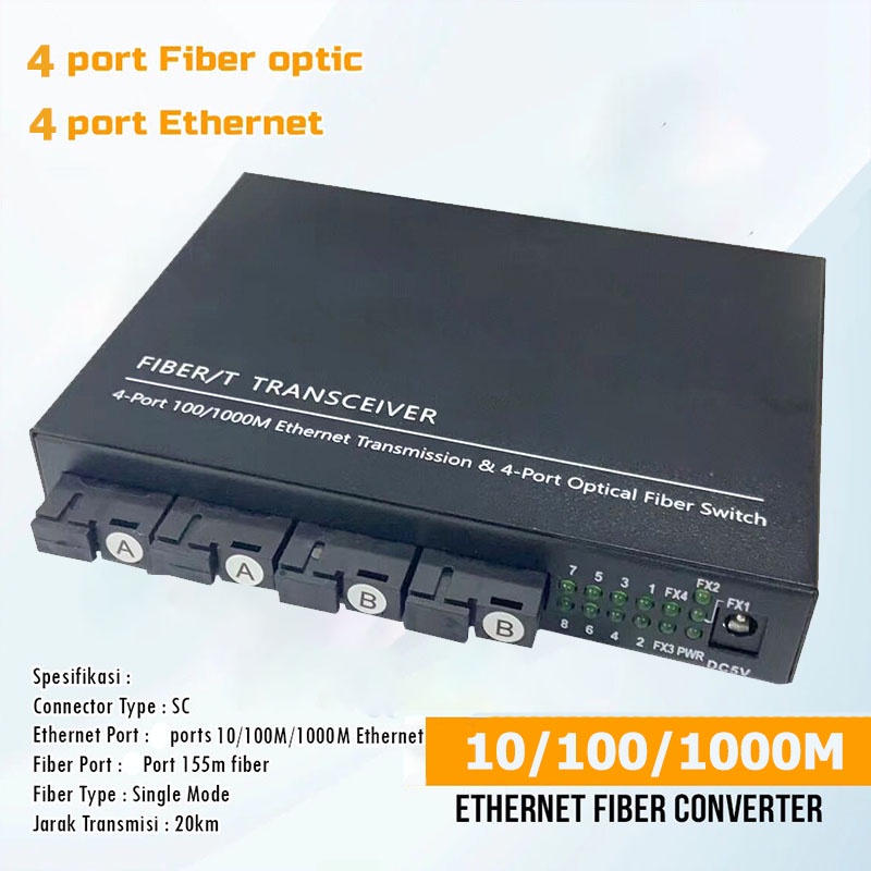 Jual Media Converter Port Fo Lan Switch Fiber Optic Port Sc