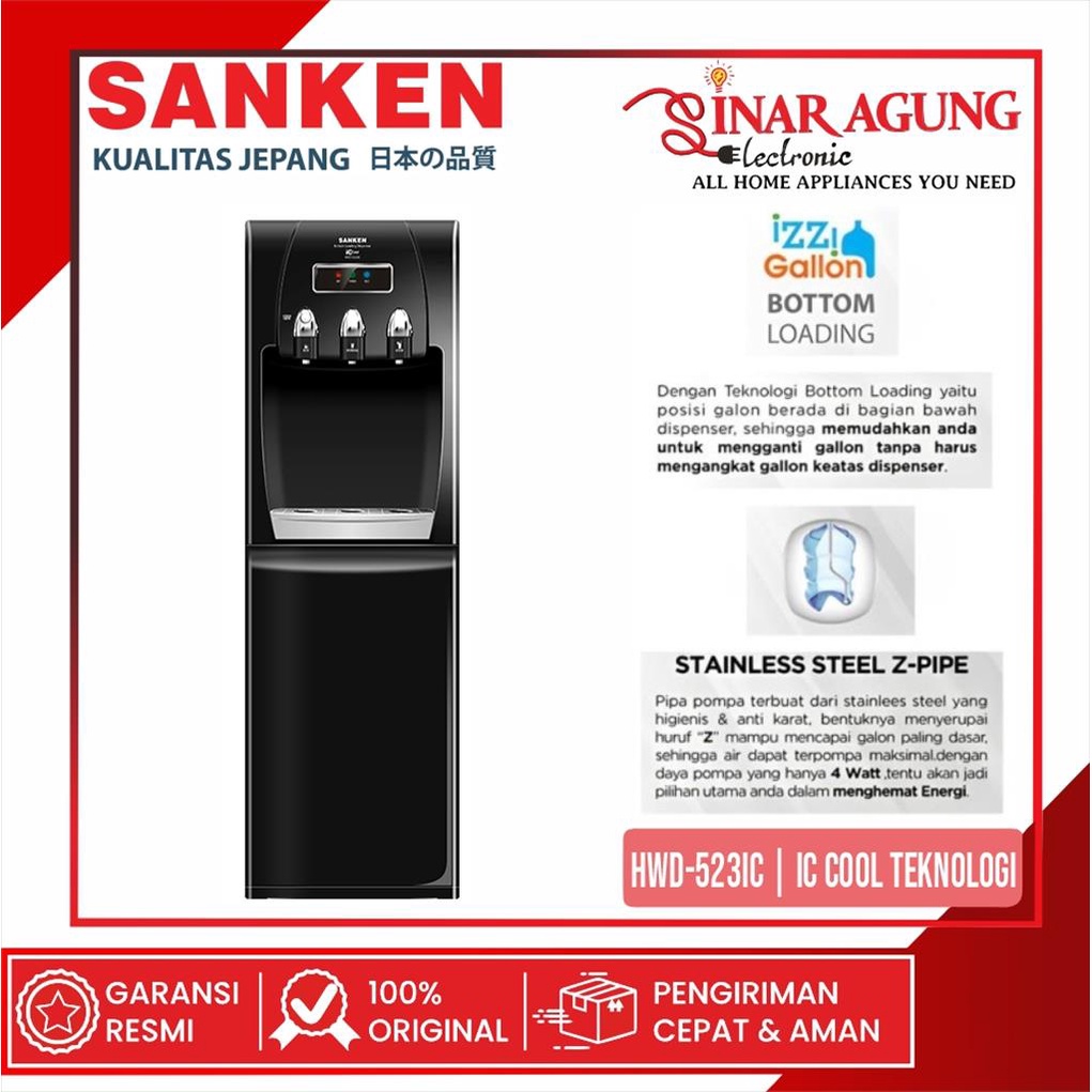 Jual Cod Dispenser Galon Bawah Sanken Hwd Ic Hwd Hwd Ic