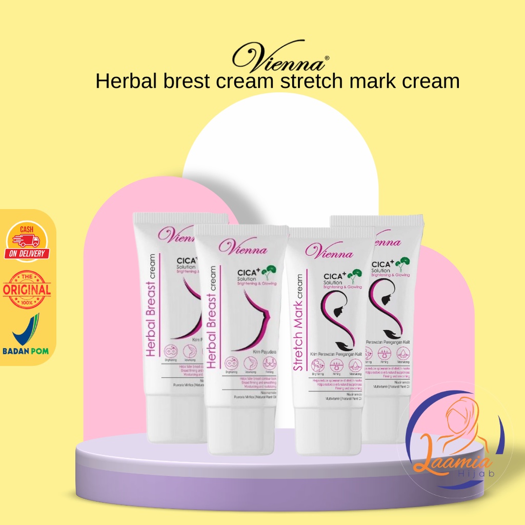 Jual Vienna Herbal Breast Cream Stretch Mark Cream 80Ml Tube Shopee