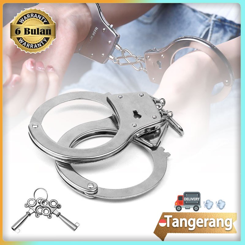 Jual Handcuffs Borgol Tangan Mainan Prank Stainless Steel Shopee