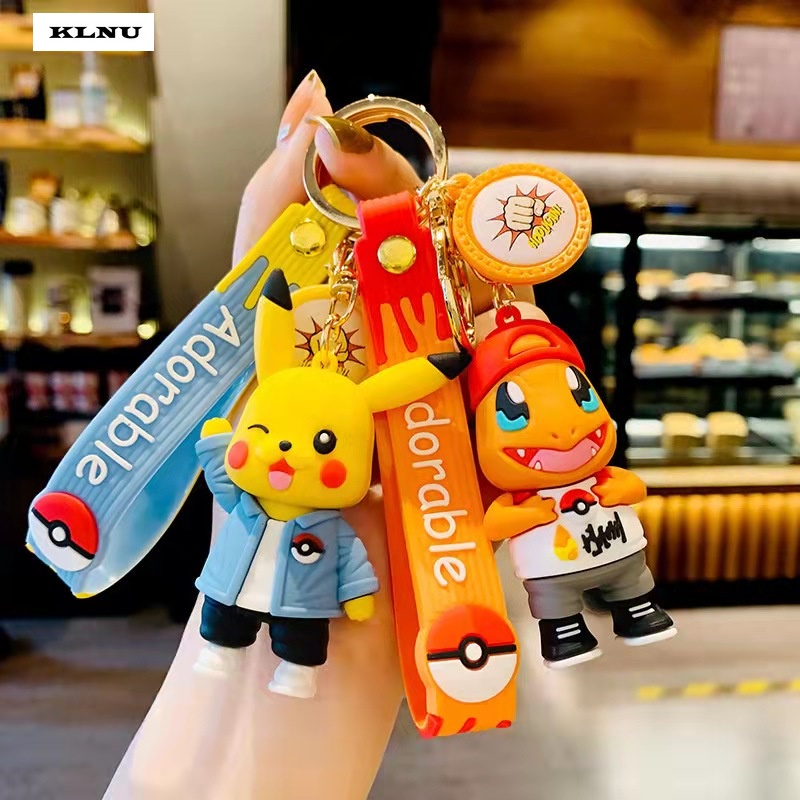 Jual Klnu The Pok Mon Kartun Gantungan Kunci Pikachu Boneka Keychain