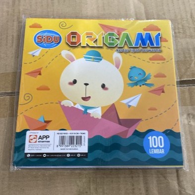 Jual Kertas Lipat Sidu Besar Isi 100 Lembar Origami Warna 16x16 Cm