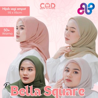 Jual Hijab Segi Empat Pollycotton Bella Square Premium Jilbab