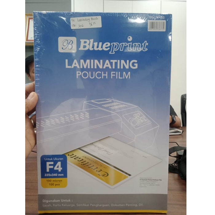 Jual Blueprint Plastik Laminating Pouch Film F F Mikron Bp Lpf