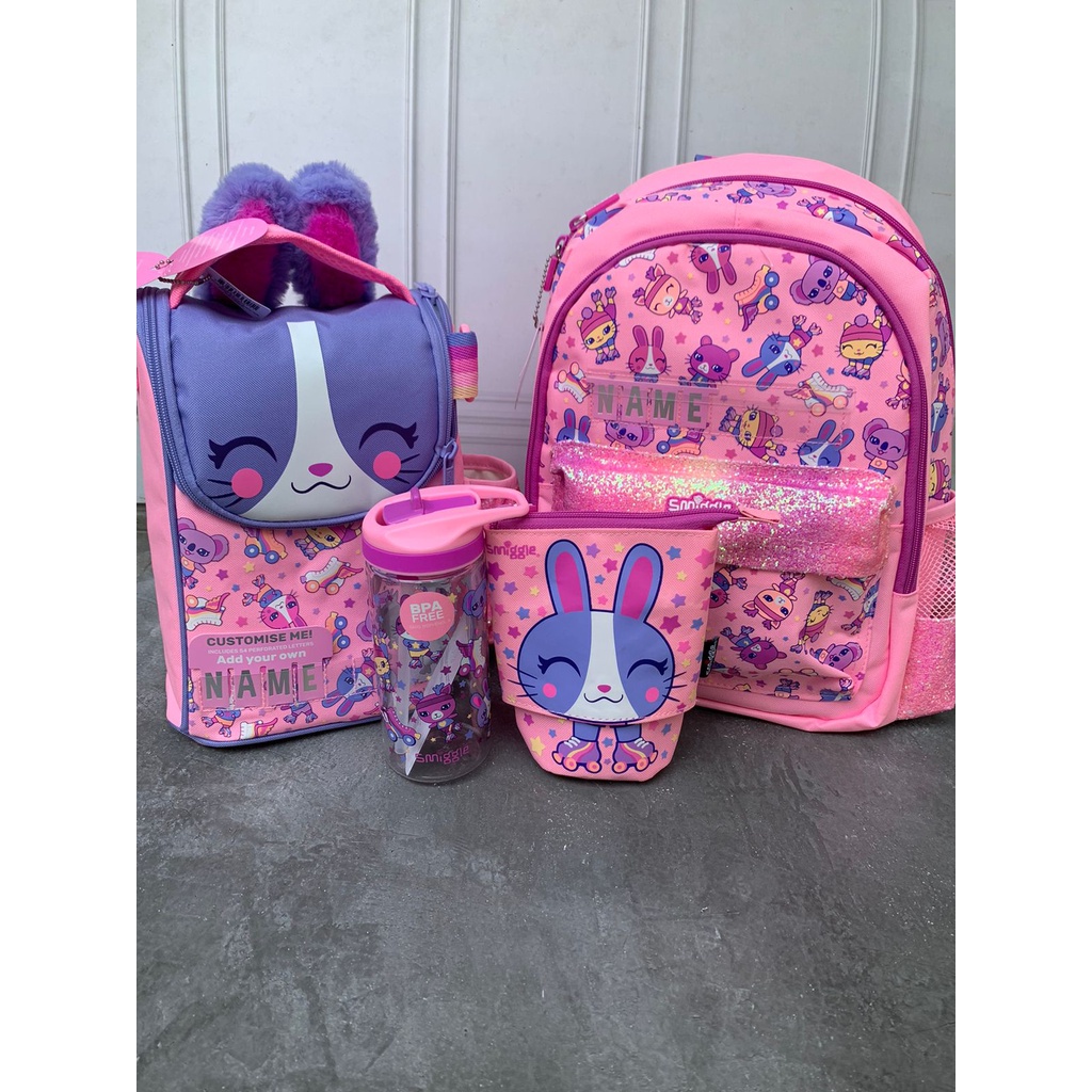 Jual Smiggle Movin Junior Set Backpack Rabbit Name Set Tas Smiggle