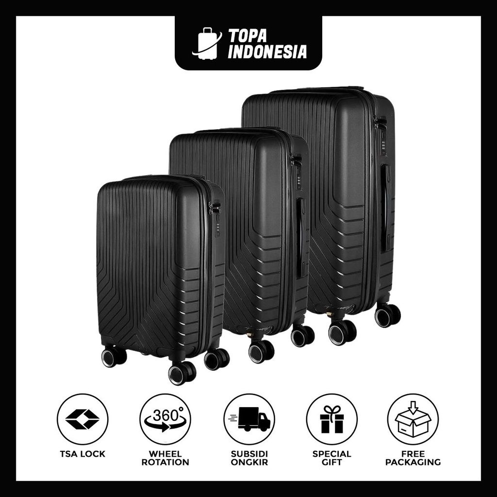 Jual TOPA Navy Koper Hardcase Navigator Fiber PP TSA Lock 4 Roda