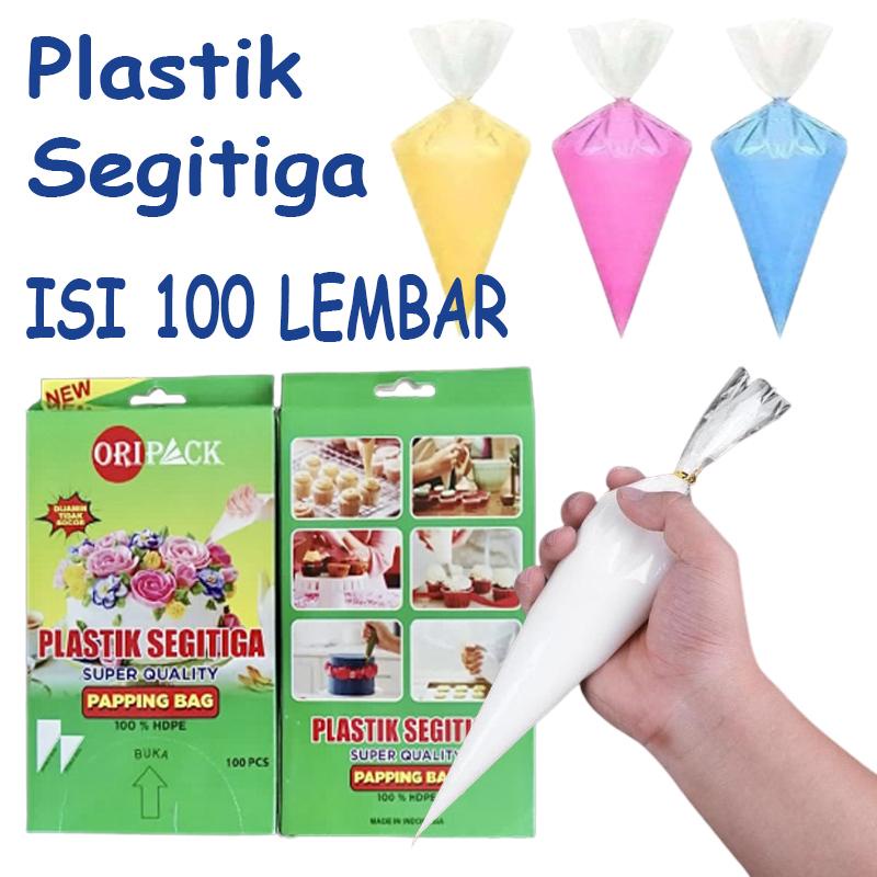 Jual Plastik Segitiga 1 Pak Isi 100 Pcs Plastik Adonan Untuk Penghias