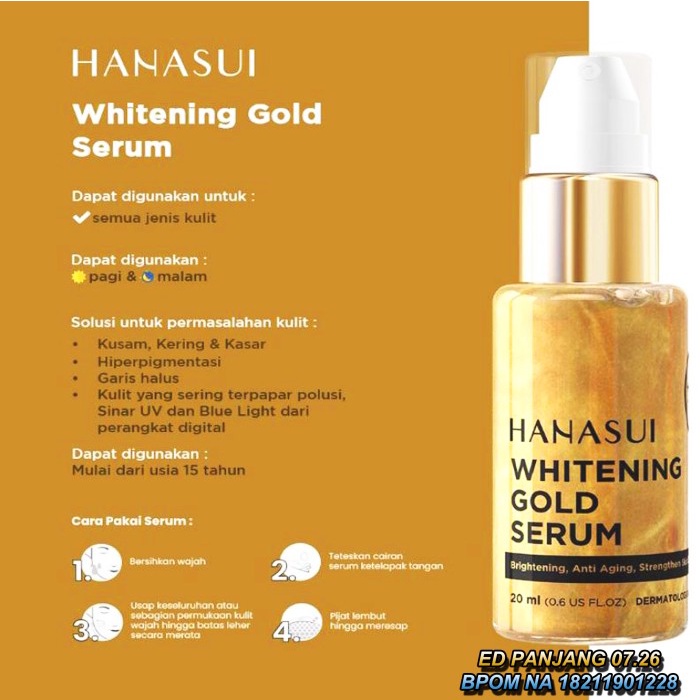 Jual HANASUI Serum Wajah Muka Glowing Whitening Gold New Look