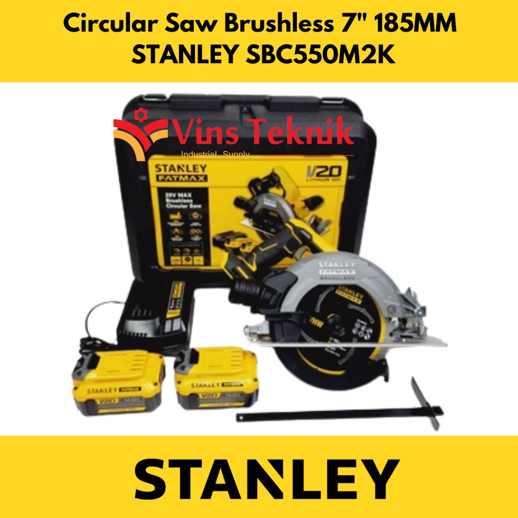 Jual Mesin Gergaji Kayu Circular Saw Baterai 7inch SBC550 STANLEY