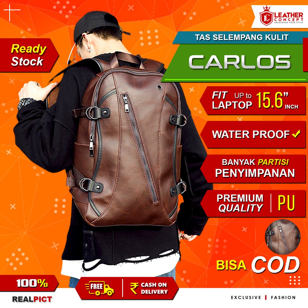 Jual Leather Concept Tas Ransel Kulit Pria Tas Kulit Pria Backpack