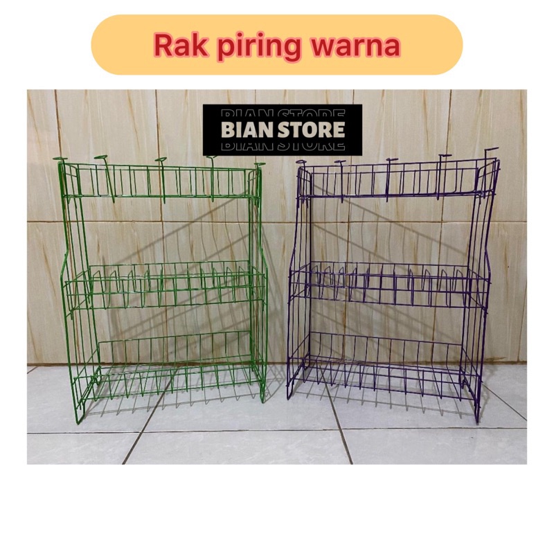 Jual RAK PIRING SUSUN 3 WARNA ANTI KARAT PROMO RAK PIRING BESI