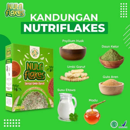 Jual ASLI NUTRIFLAKES MINUMAN SERBUK UMBI GARUT ATASI ASAM LAMBUNG 280