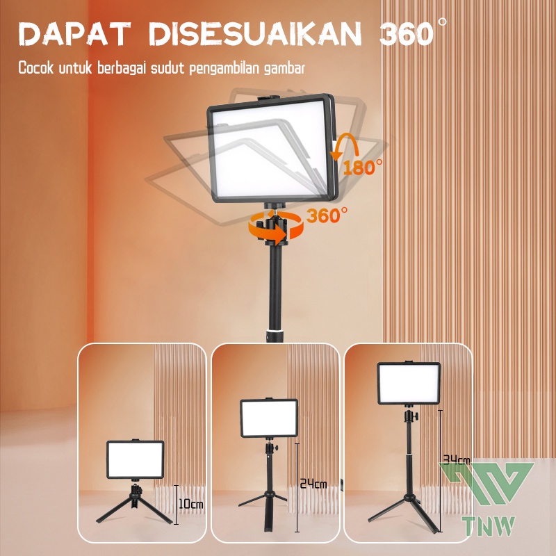 Jual COD Lampu Foto Lampu LED TNW Video Light Fill Light Tripod Ring