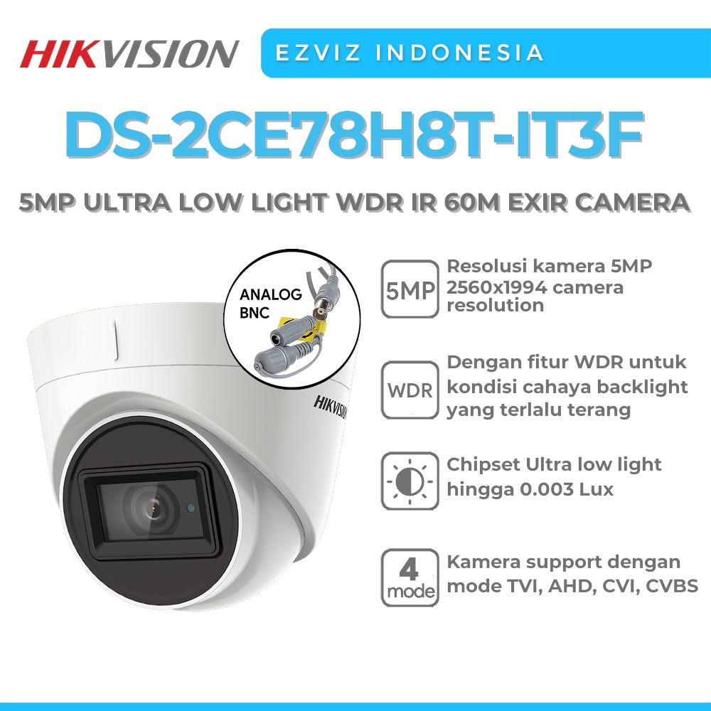 Jual Hikvision Ds Ce H T It F Mp Ultra Low Light Wdr Ir M Exir