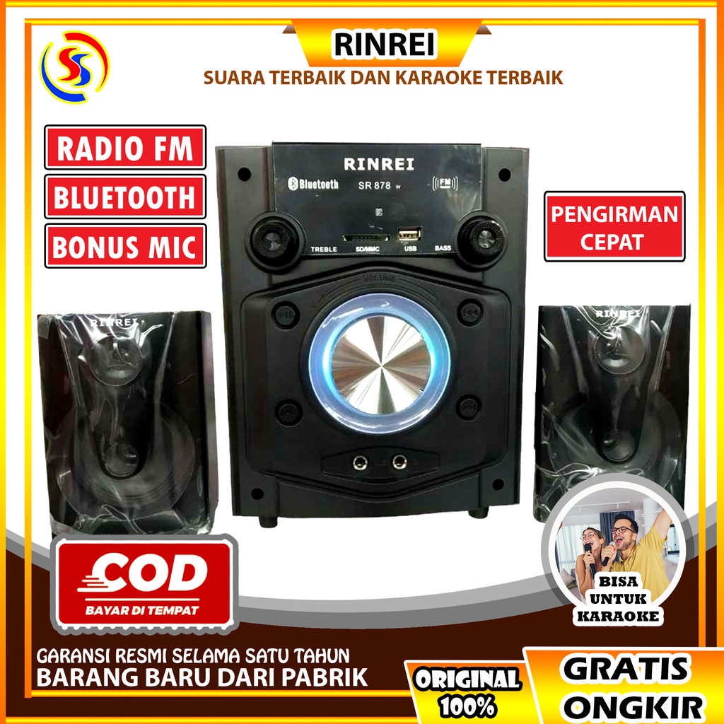 Jual Speaker Karaoke Bluetooth Multimedia Rinrei Sr W Bonus Mic