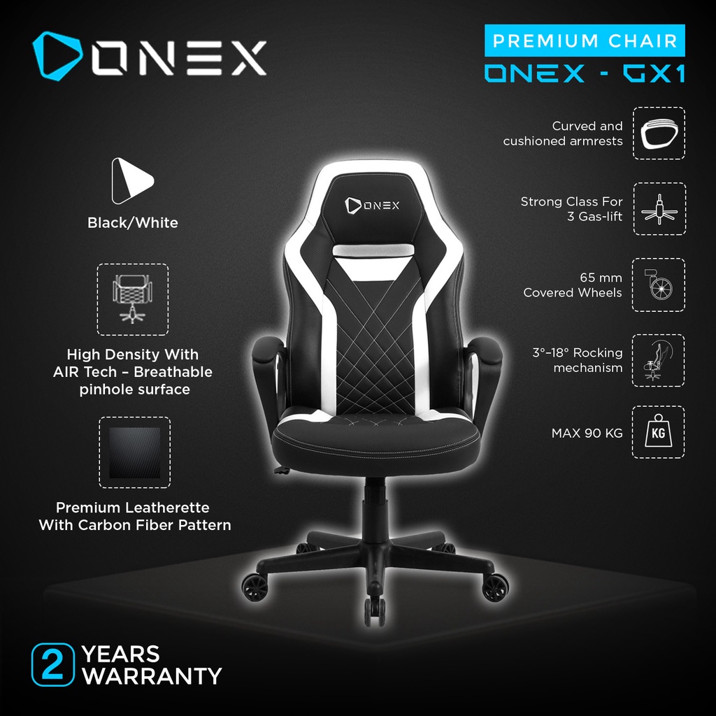 Jual Onex Gx Premium Quality Gaming Chair Kursi White Shopee Indonesia