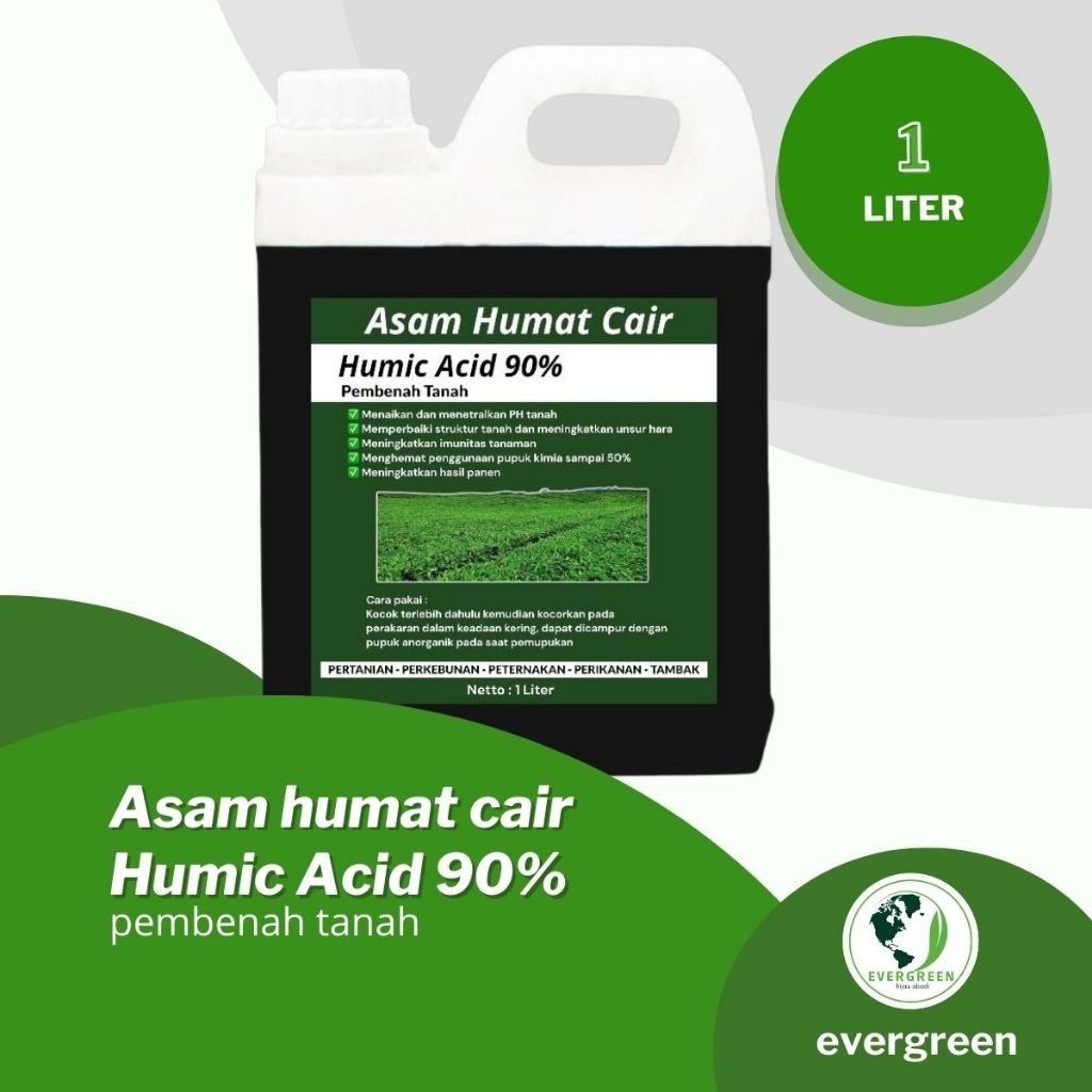 Jual Asam Humat Cair Humic Acid Soluble Pembenah Tanah Alami