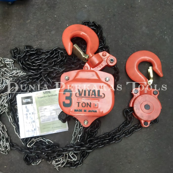 Jual VITAL Chain Block 3 Ton Katrol Takel Made In Japan Original 3