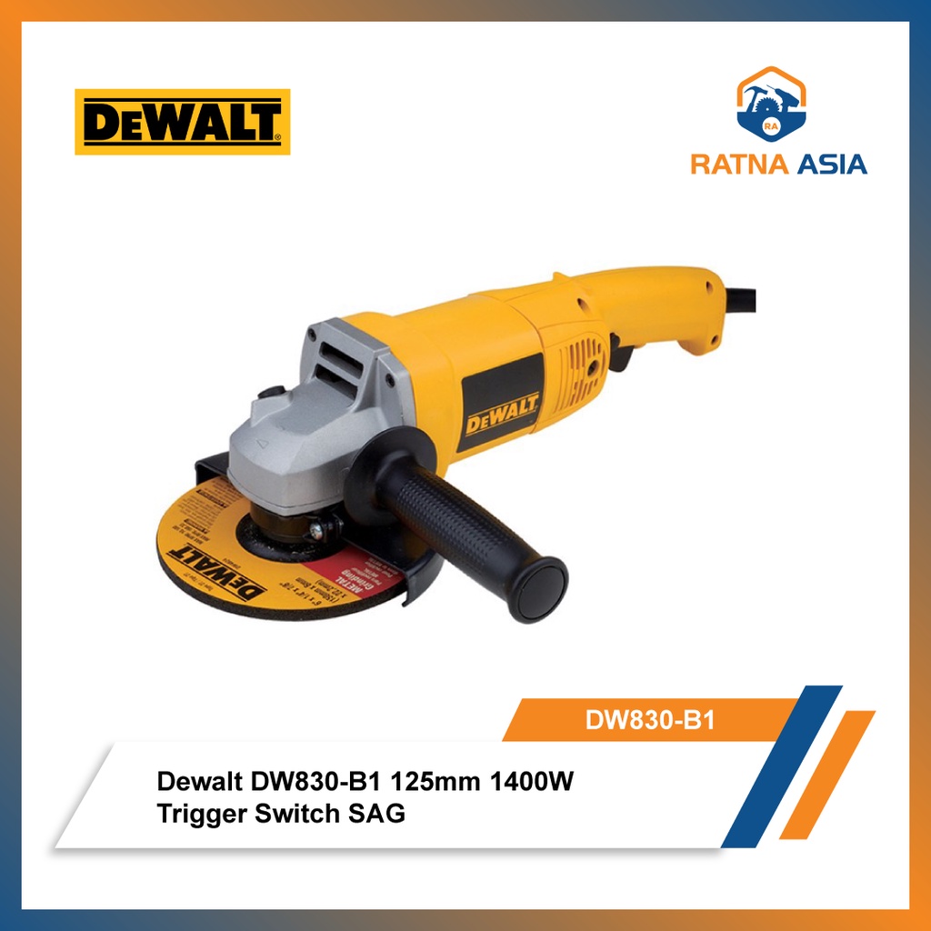 Jual Mesin Gerinda Tangan 5 DW830 B1 Dewalt 125mm 1400W Trigger Switch