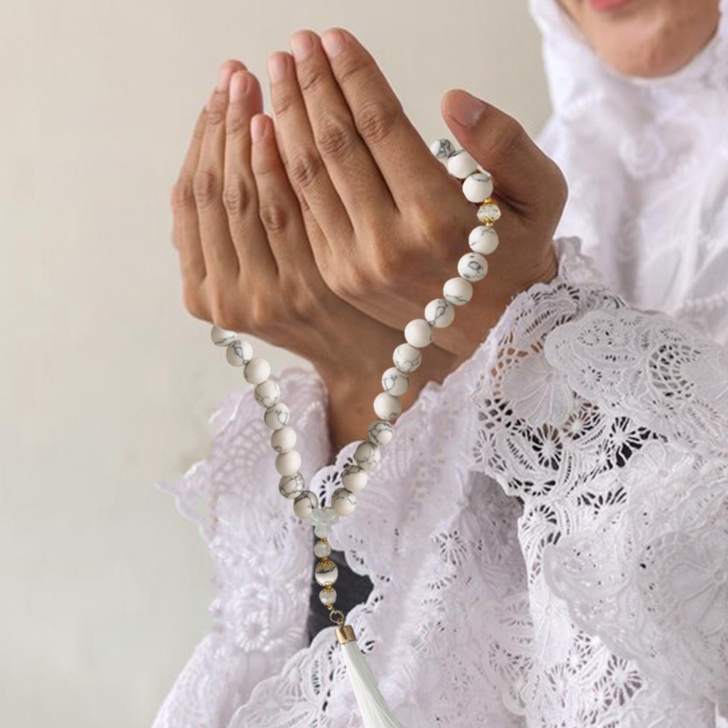 Jual Elmadina Tasbih Premium Warna Putih Eternal Serenity Tasbih