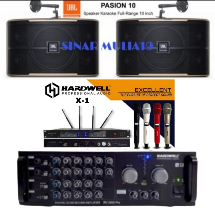 Jual Paket Sound System Karaoke Speaker JBL Pasion 10 Hardwell RV 2000