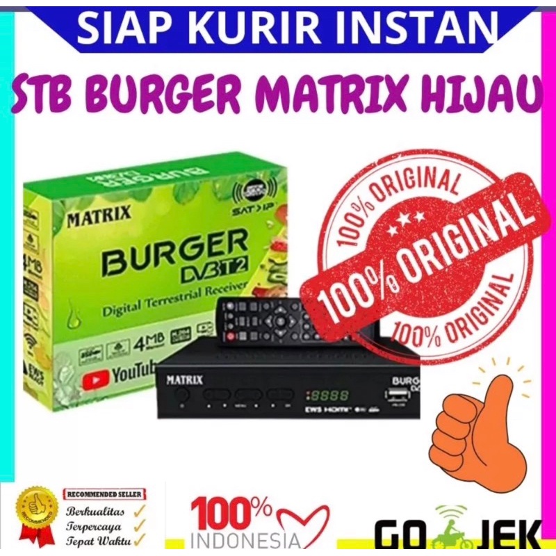 Jual Set Top Box Stb Burger Matrix Hijau Original Dvb T P Digital