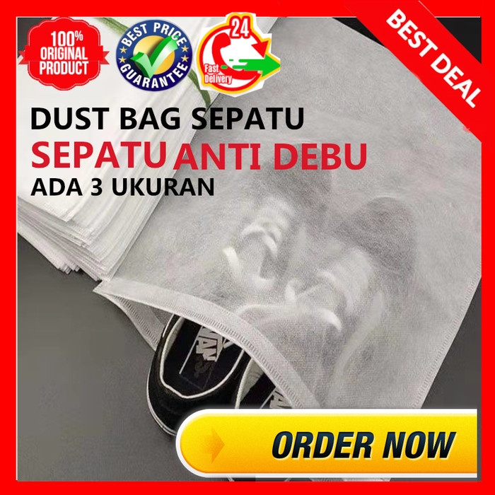 Jual Dustbag Sarung Tas Sepatu Dust Bag Cover Tas Sepatu Zip