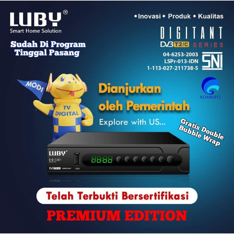 Jual New STB Set Top Box TV Digital Berkualitas Luby DVB T2 01 Shopee