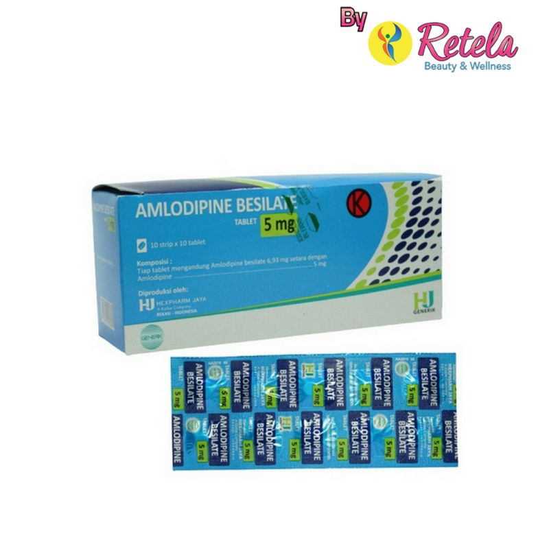 Jual Amlodipine 5 Mg 1 Strip 10 Tablet Gen HJ Shopee Indonesia