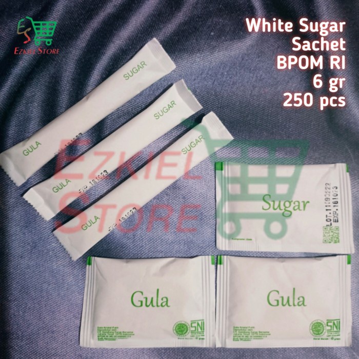 Jual White Sugar Sachet Gula Putih Isi 250 Pcs Kotak Batang