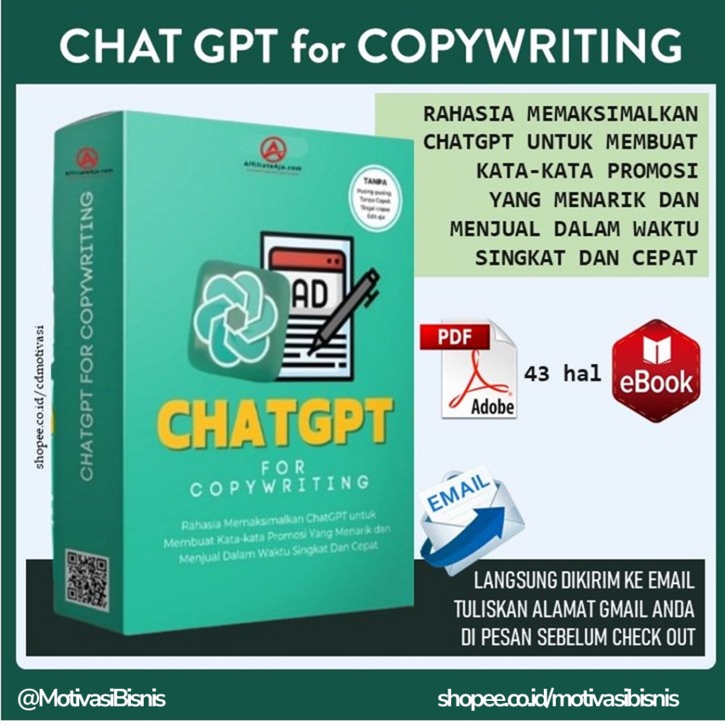 Jual Chatgpt For Copywriting Panduan Memaksimalkan Chat Gpt Untuk