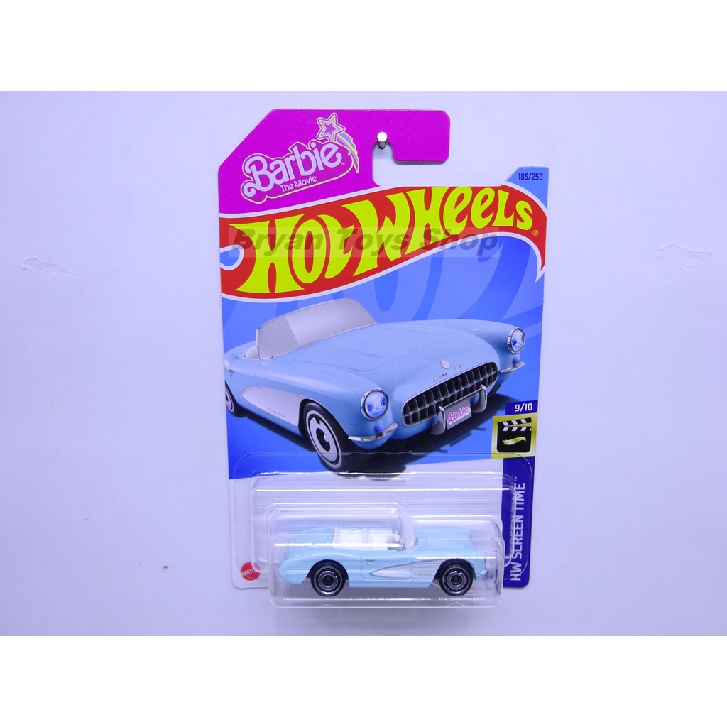 Jual Hot Wheels Barbie 1956 Corvette Biru Muda Shopee Indonesia
