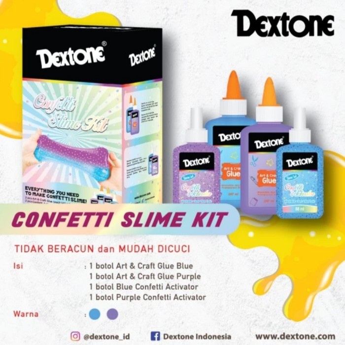 Jual Dextone Confetti Slime Kit Shopee Indonesia