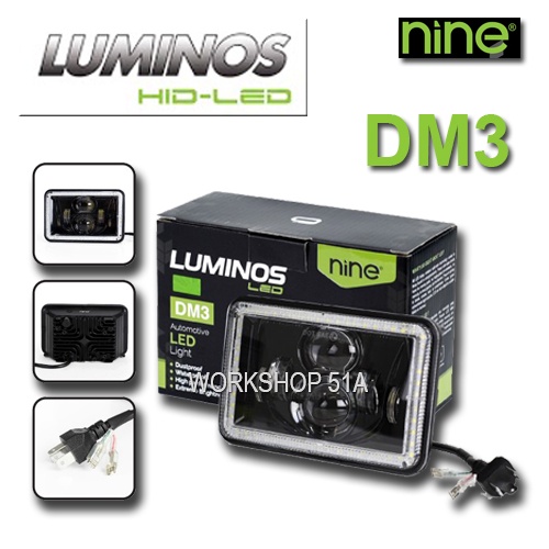 Jual LAMPU LED DEPAN MOTOR DAYMAKER NINE LUMINOS DM3 SQUARE Kotak Honda