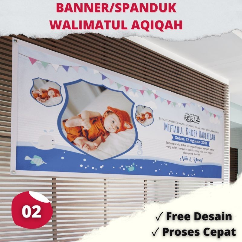 Jual Promo Banner Spanduk Mmt Walimatul Aqiqah Shopee Indonesia